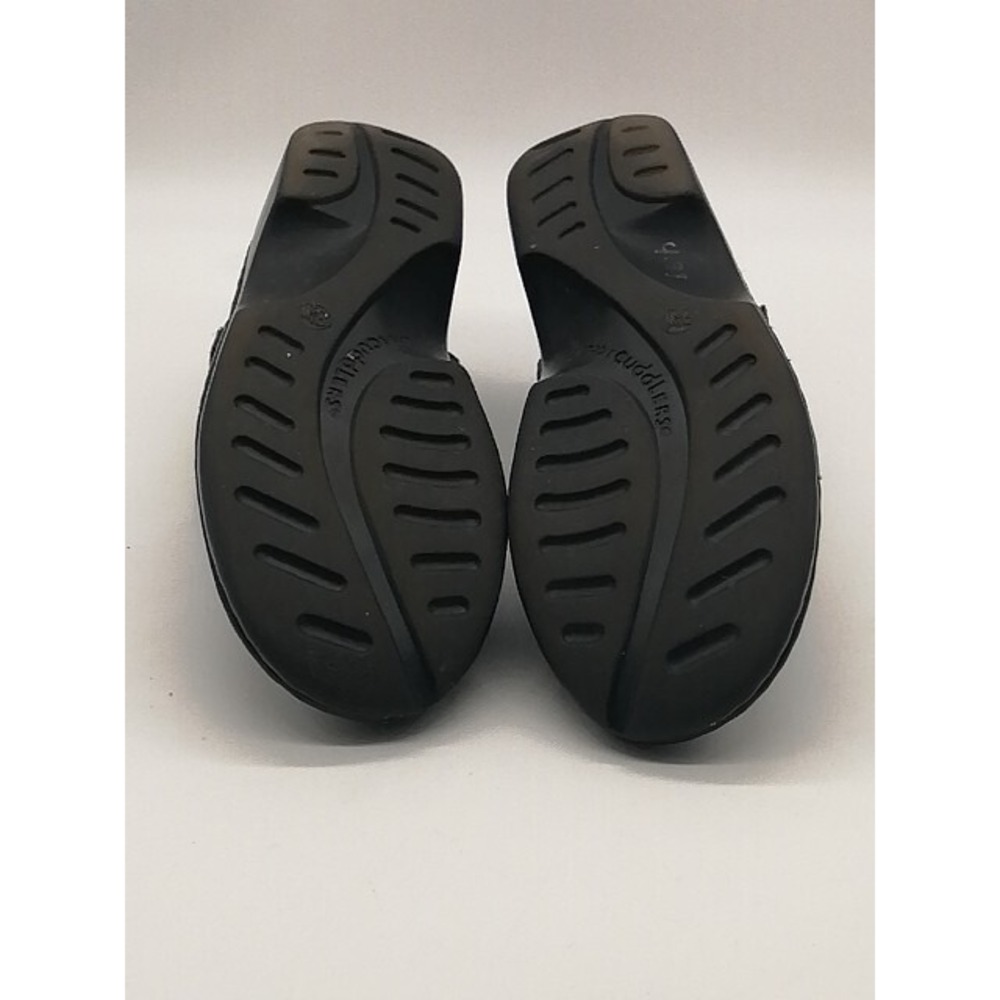 Cobbie Cuddlers Pumps Womens Black 8.5 Wide Slingback Leather Shoe Hook Loop - Picture 8 of 11